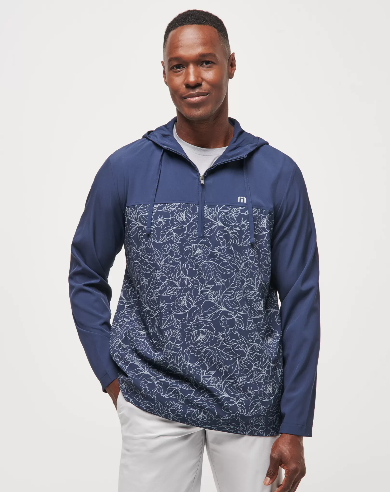 BLOOMING ORCHID QUARTER ZIP HOODIE*TravisMathew Fashion