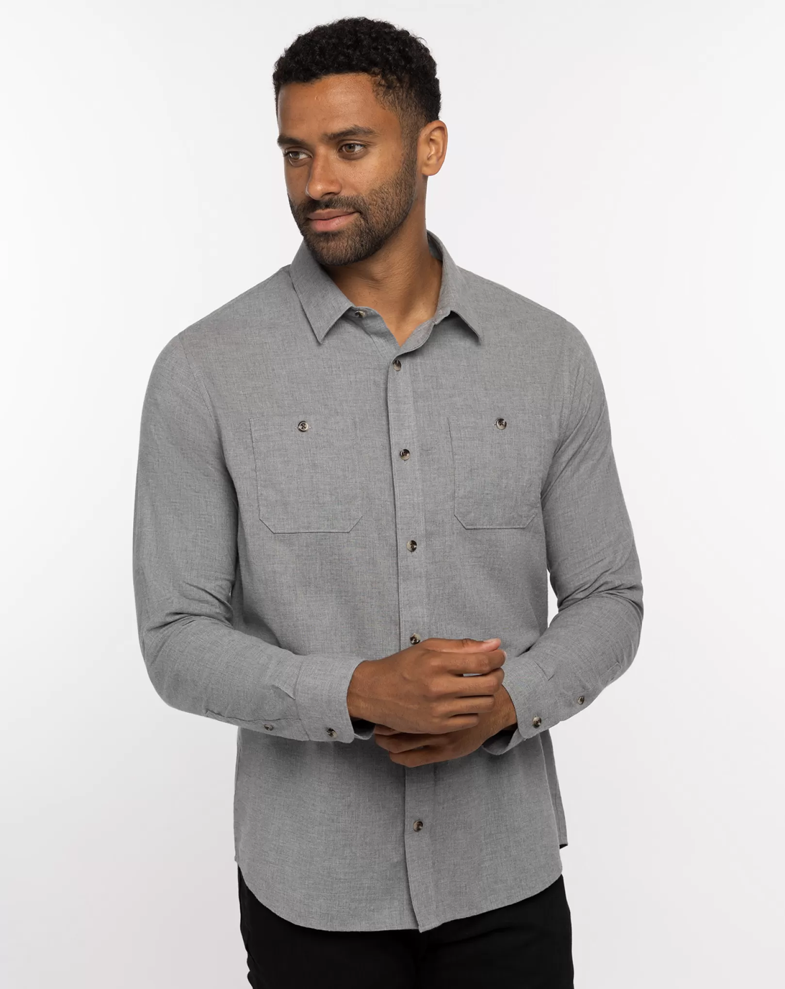 CLOUD FLANNEL BUTTON-UP*TravisMathew Fashion