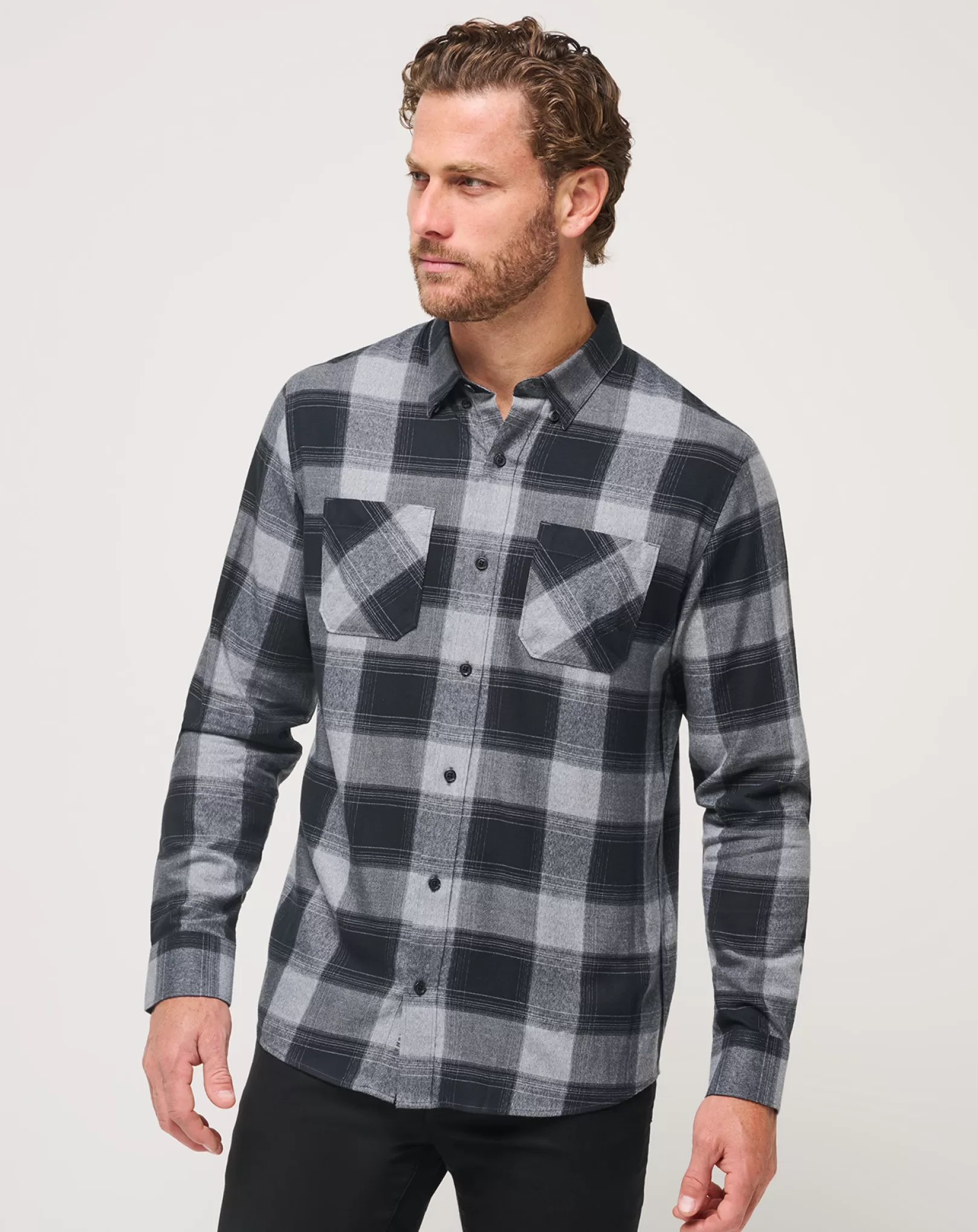 CLOUD FLANNEL PLAID BUTTON-UP*TravisMathew Store