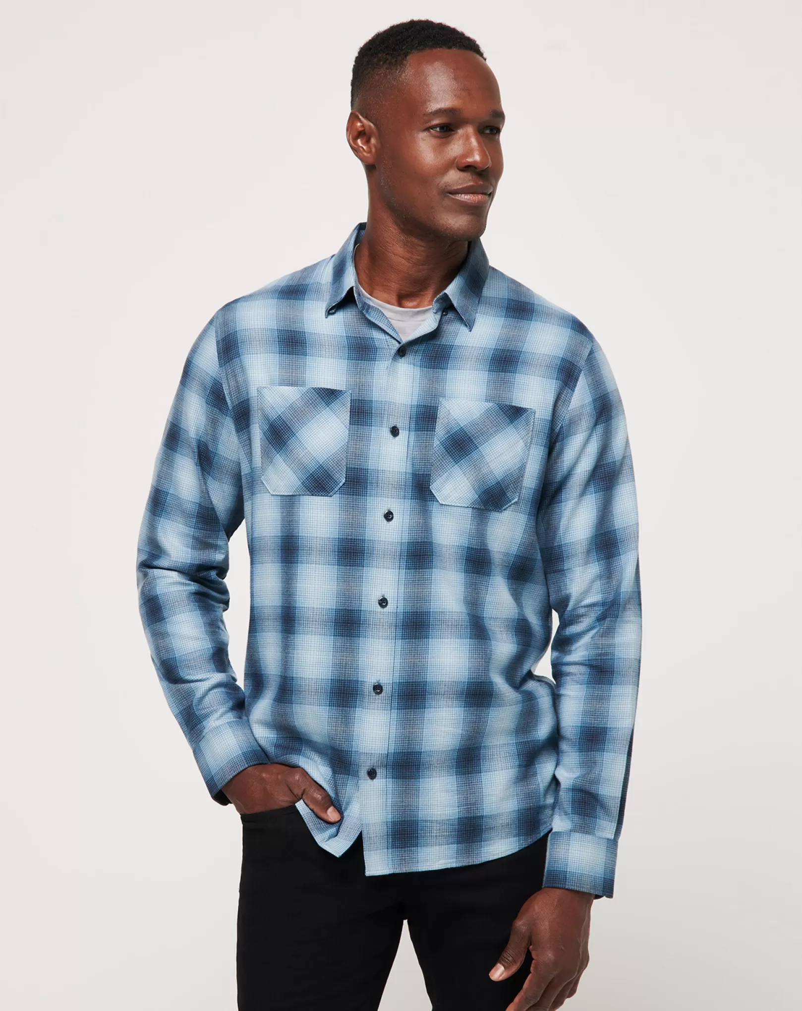 CLOUD FLANNEL PLAID BUTTON-UP*TravisMathew Online