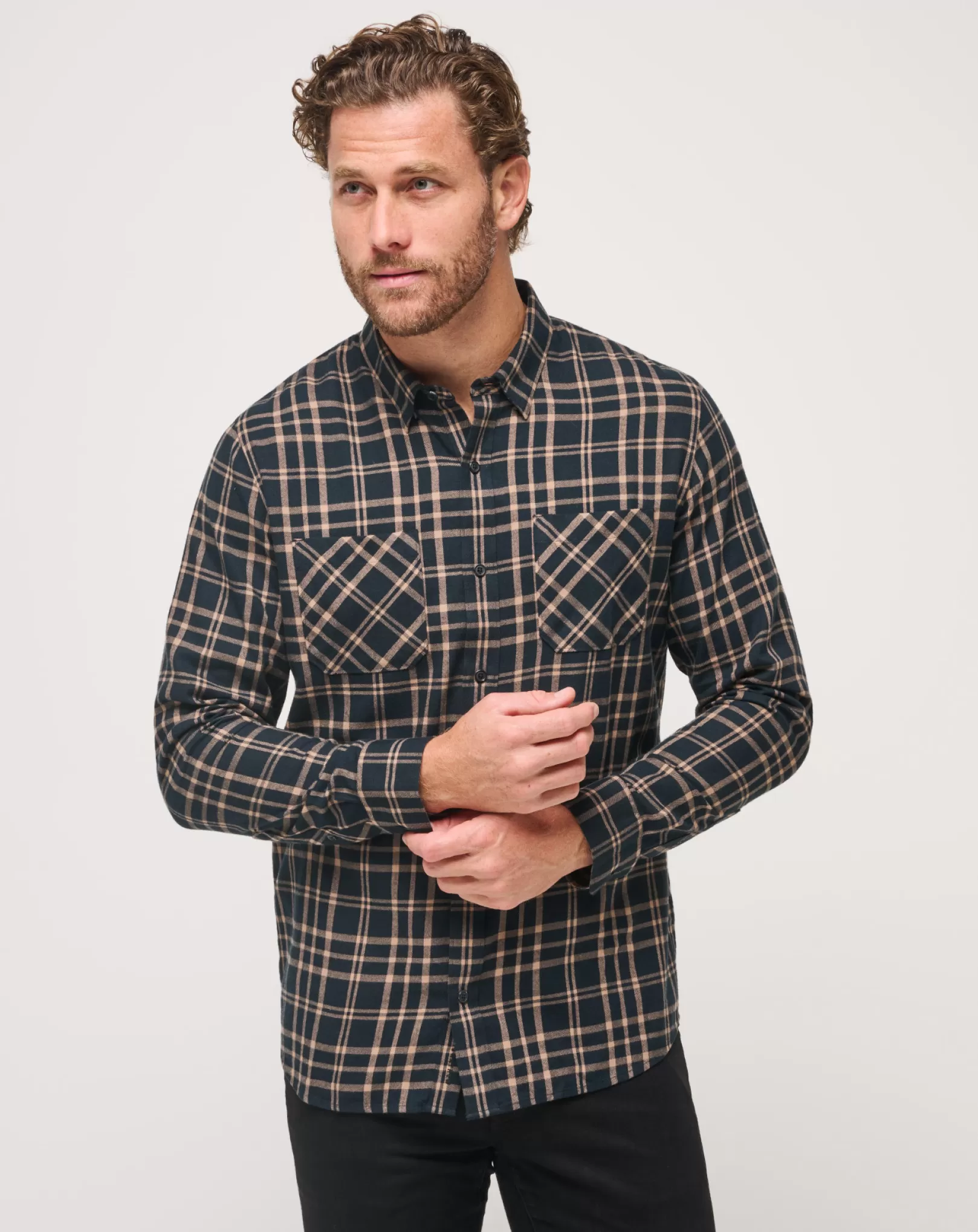 CLOUD FLANNEL PLAID BUTTON-UP*TravisMathew Best Sale