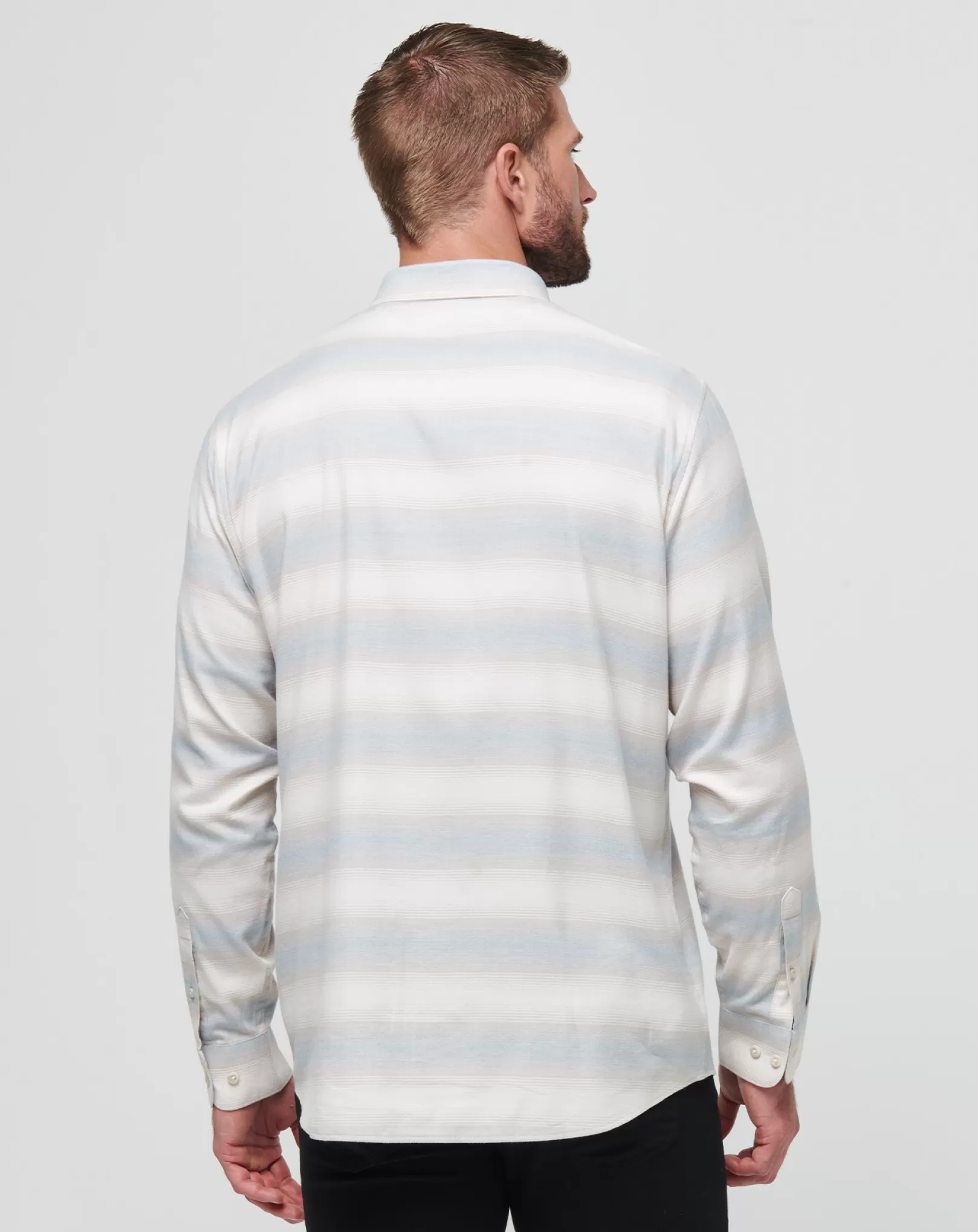 CLOUD FLANNEL STRIPE BUTTON-UP*TravisMathew Hot