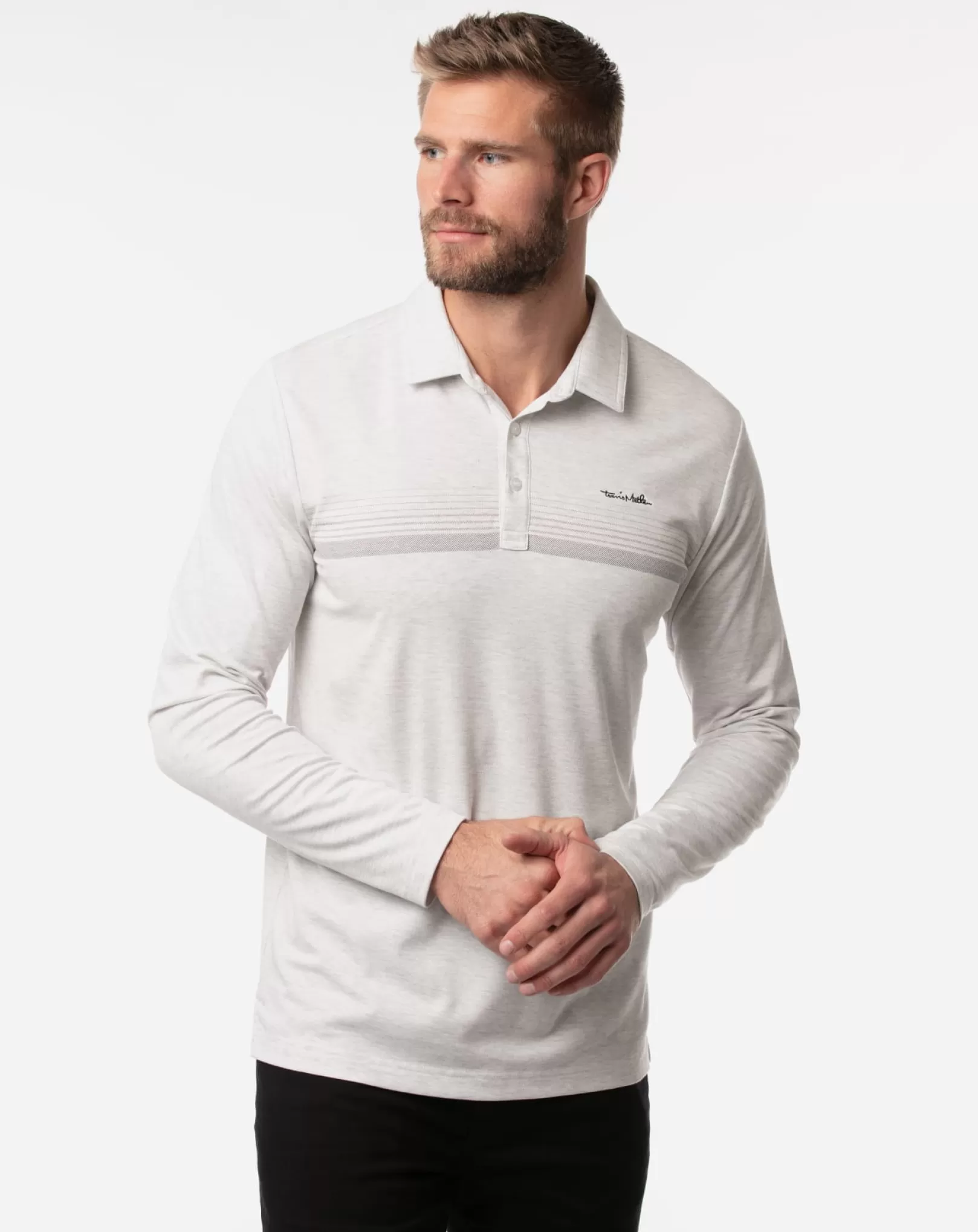 LEAVE A MESSAGE LONG SLEEVE POLO*TravisMathew Store