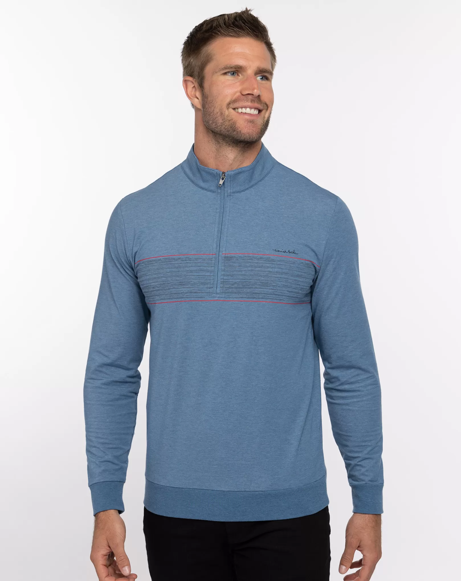 SPLASH OF COLOR QUARTER ZIP*TravisMathew Hot